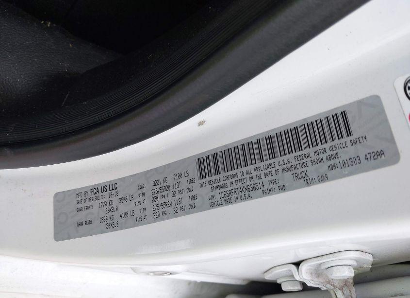 Photo 9 of 2019 Ram 1500 LARAMIE (VIN 1C6SRFRT4KN636514)