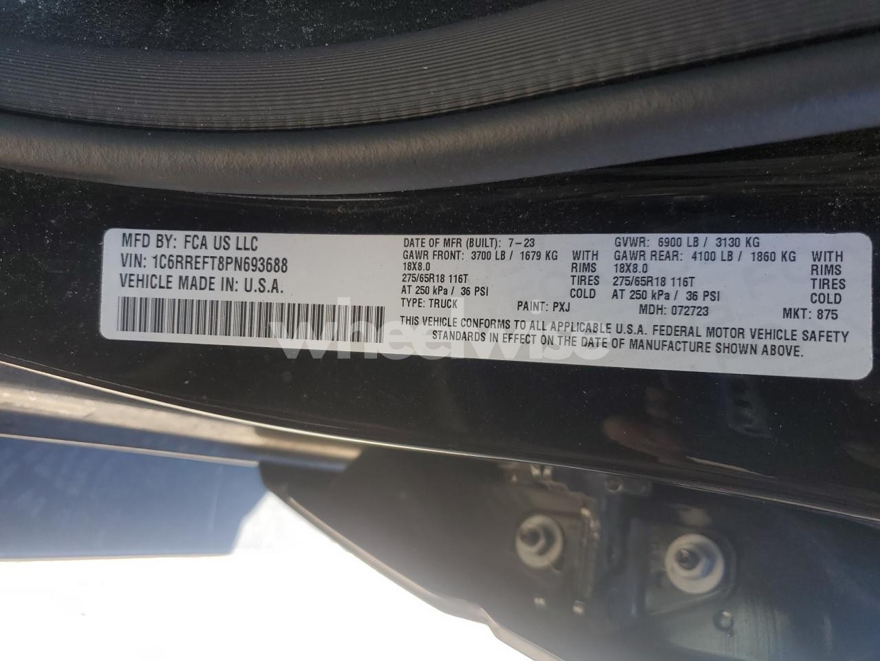 Photo 12 of 2023 RAM 1500 BIG HORN/LONE STAR (VIN 1C6SRFRT7NN299731)