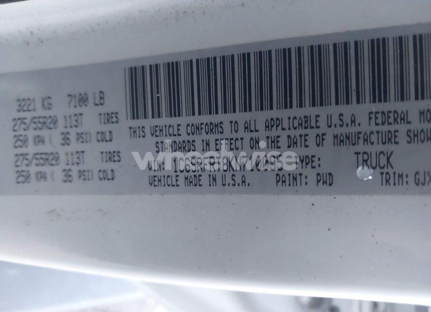 Photo 9 of 2019 Ram 1500 LARAMIE 4X4 6'4 BOX (VIN 1C6SRFRT8KN710095)