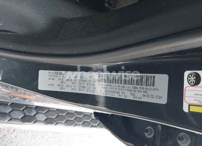 Photo 8 of 2019 Ram 1500 LARAMIE 4X4 6'4 BOX (VIN 1C6SRFRTXKN579302)