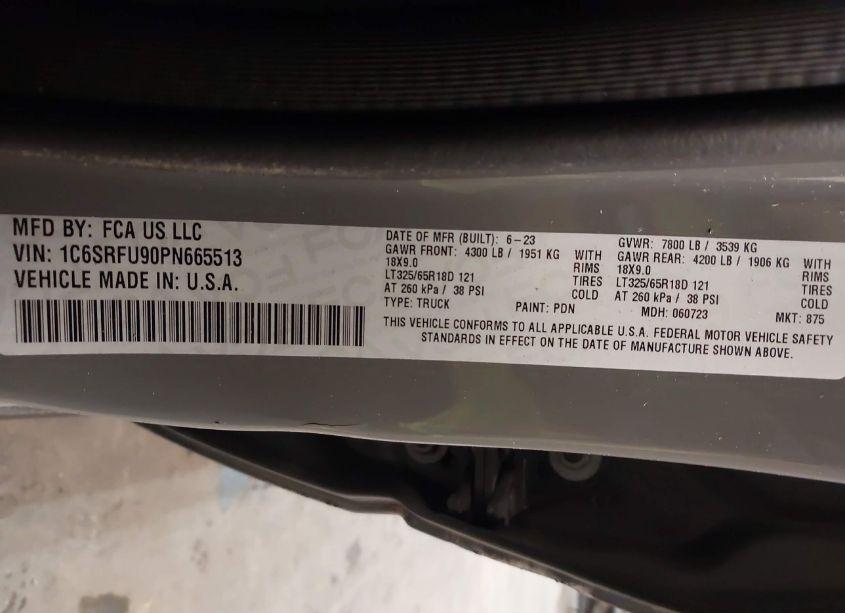 Photo 9 of 2023 Ram 1500 TRX 4X4 5'7 BOX (VIN 1C6SRFU90PN665513)