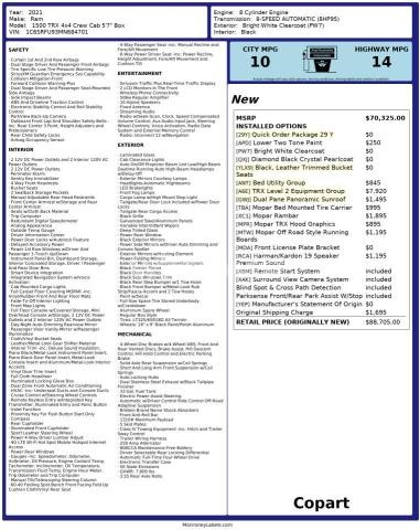 Photo 8 of 2021 RAM 1500 TRX N/A (VIN 1C6SRFU93MN684701)