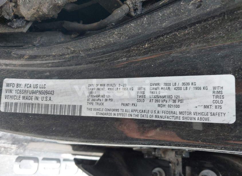 Photo 9 of 2023 Ram 1500 TRX 4X4 5'7 BOX (VIN 1C6SRFU94PN509443)