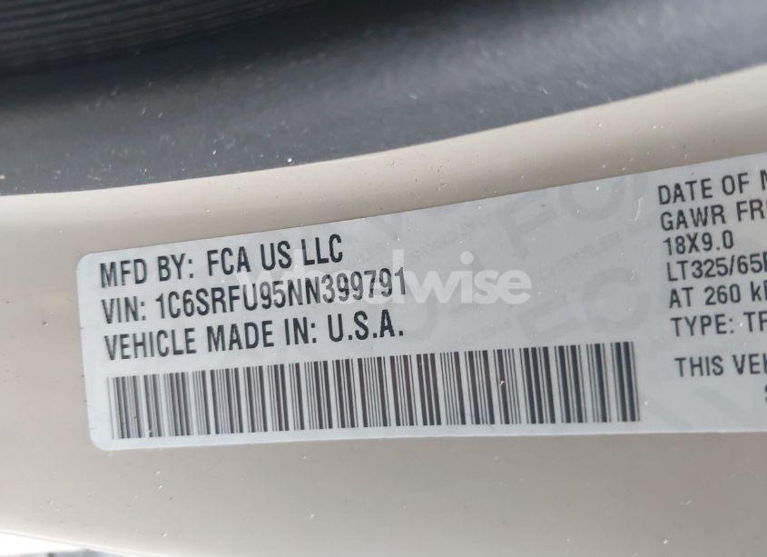 Photo 9 of 2022 Ram 1500 TRX 4X4 5'7 BOX (VIN 1C6SRFU95NN399791)