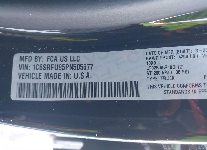 Photo 9 of 2023 Ram 1500 TRX 4X4 5'7 BOX (VIN 1C6SRFU95PN505577)
