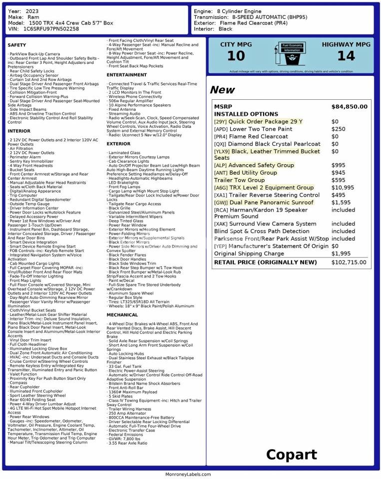 Photo 10 of 2023 RAM 1500 TRX (VIN 1C6SRFU97PN502258)