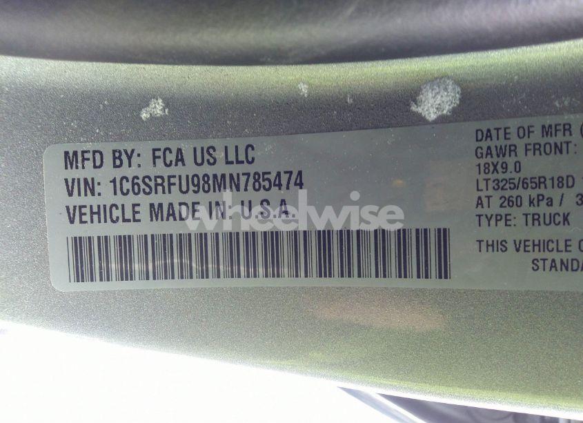 Photo 9 of 2021 Ram 1500 TRX 4X4 5'7 BOX (VIN 1C6SRFU98MN785474)