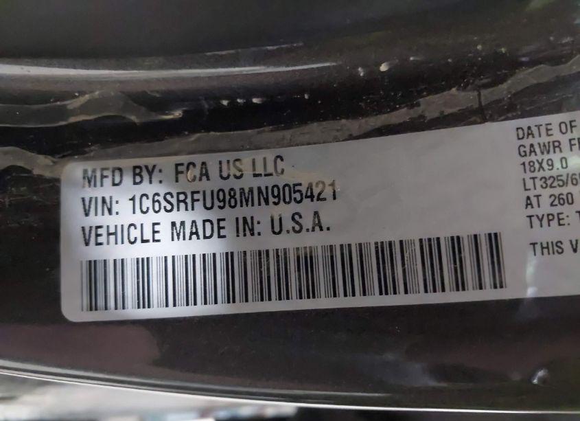 Photo 9 of 2021 Ram 1500 TRX 4X4 5'7 BOX (VIN 1C6SRFU98MN905421)