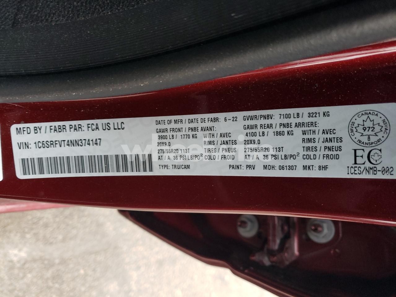 Photo 12 of 2022 RAM 1500 SPORT N/A (VIN 1C6SRFVT4NN374147)