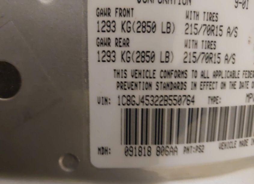 Photo 9 of 2002 Chrysler Voyager LX (VIN 1C8GJ45322B550764)