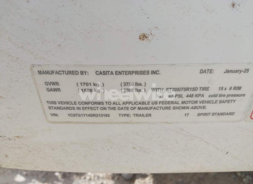 Photo 9 of 2025 Casita 17' TRAVEL TRAILER (VIN 1C9TS1714SR213182)