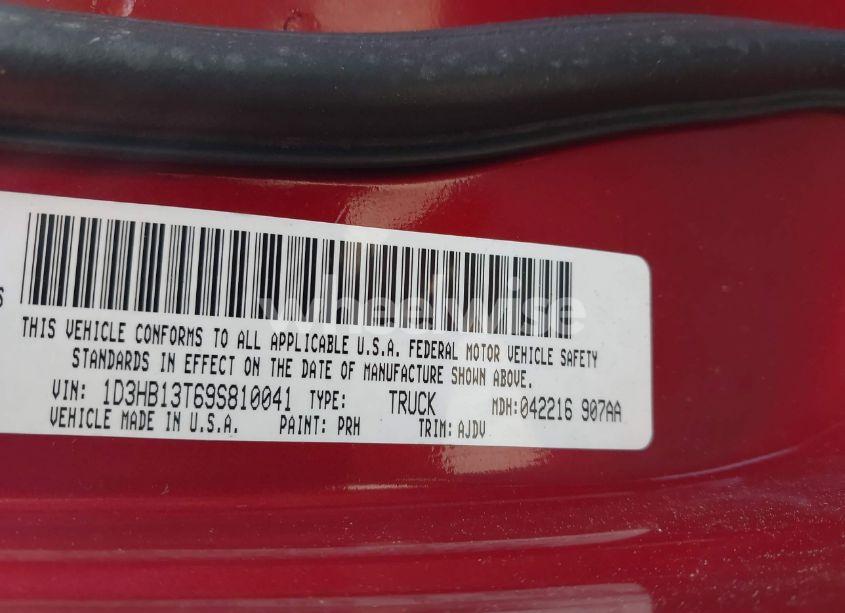 Photo 9 of 2009 Dodge Ram 1500 SLT/SPORT/TRX (VIN 1D3HB13T69S810041)