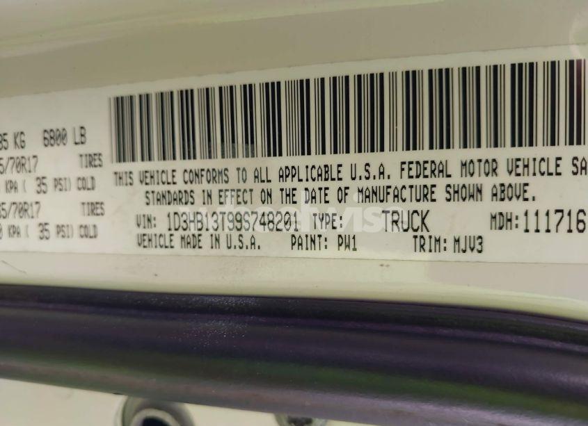Photo 9 of 2009 Dodge Ram 1500 SLT/SPORT/TRX (VIN 1D3HB13T99S748201)