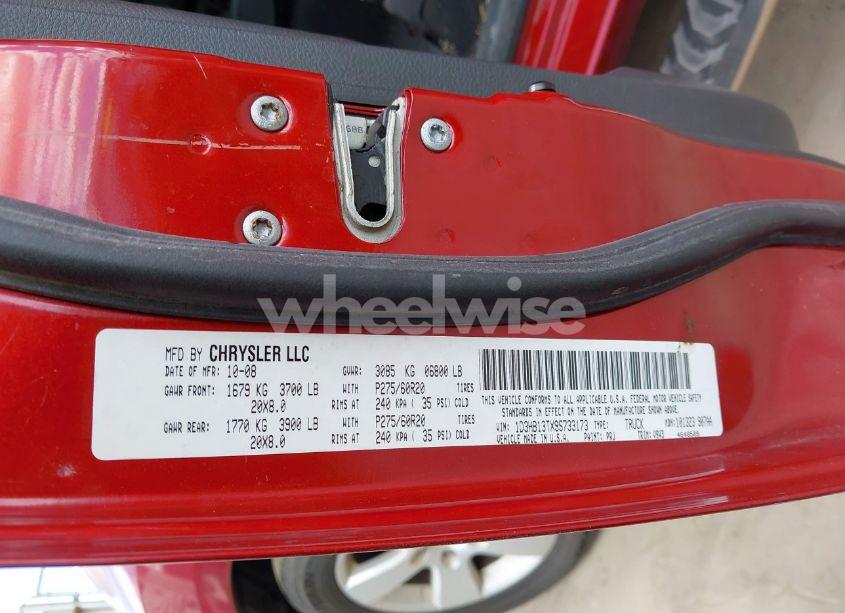 Photo 9 of 2009 Dodge Ram 1500 SLT/SPORT/TRX (VIN 1D3HB13TX9S733173)