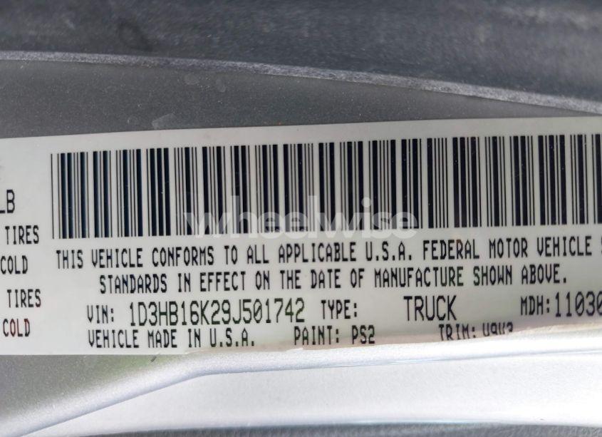 Photo 9 of 2009 Dodge Ram 1500 ST (VIN 1D3HB16K29J501742)