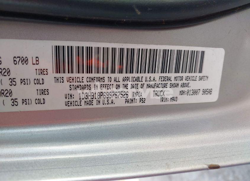 Photo 9 of 2009 Dodge Ram 1500 SLT/SPORT/TRX (VIN 1D3HB18P69S767526)