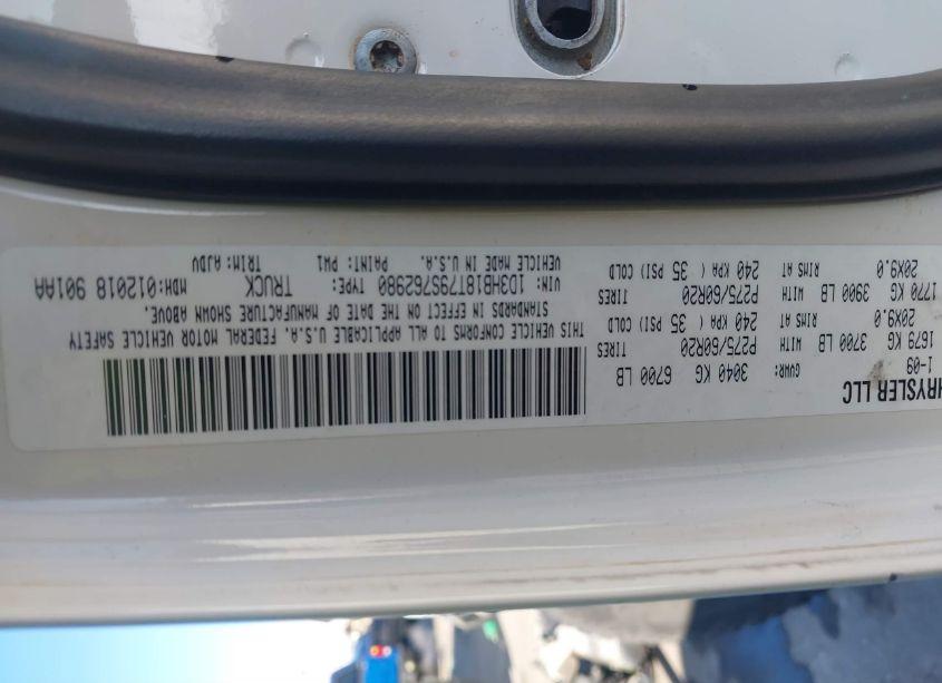 Photo 9 of 2009 Dodge Ram 1500 SLT/SPORT/TRX (VIN 1D3HB18T79S762980)