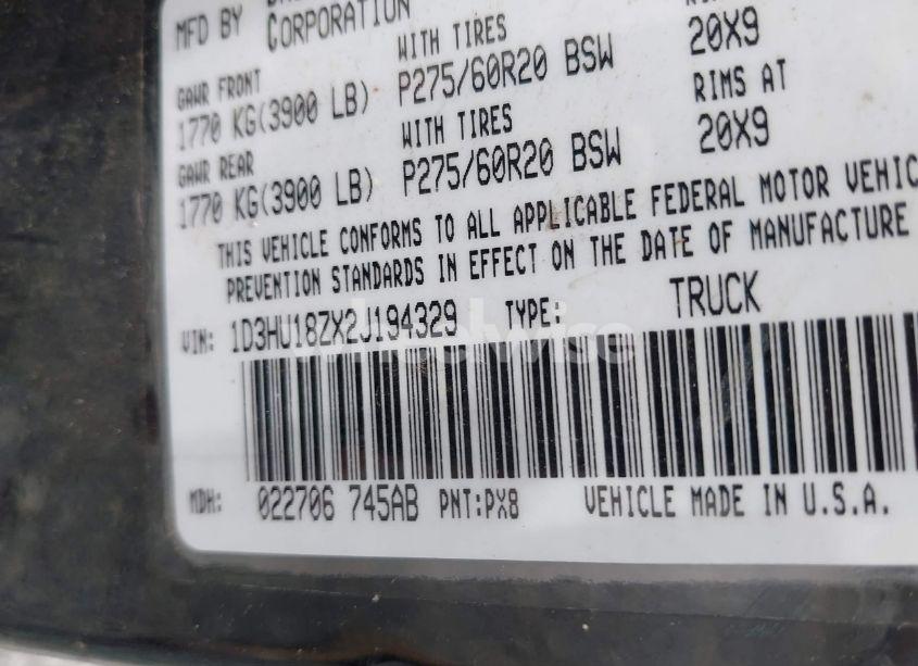 Photo 9 of 2002 Dodge Ram 1500 ST (VIN 1D3HU18ZX2J194329)