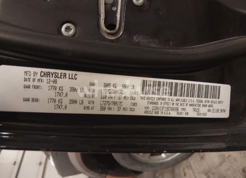 Photo 9 of 2009 Dodge Ram 1500 SLT/SPORT/TRX (VIN 1D3HV13T19S760396)