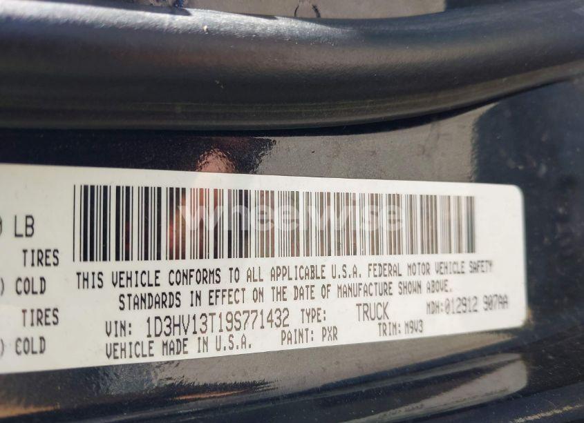 Photo 9 of 2009 Dodge Ram 1500 SLT/SPORT/TRX (VIN 1D3HV13T19S771432)