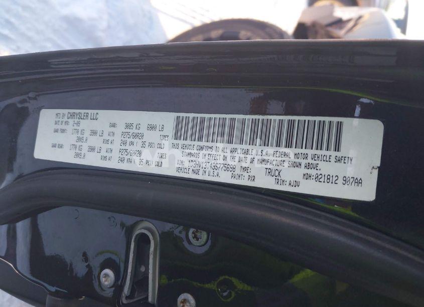 Photo 9 of 2009 Dodge Ram 1500 SLT/SPORT/TRX (VIN 1D3HV13T49S775698)