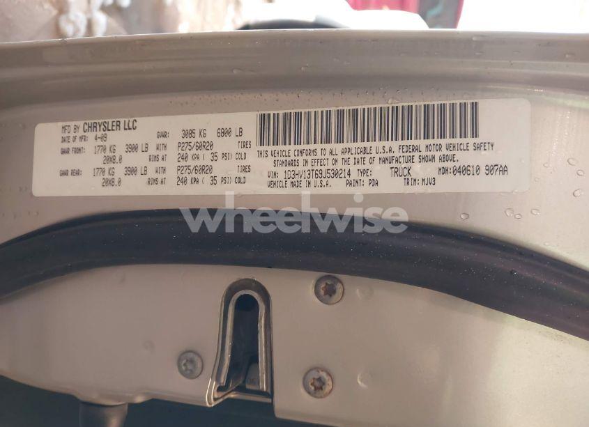 Photo 9 of 2009 Dodge Ram 1500 SLT/SPORT/TRX (VIN 1D3HV13T69J530214)