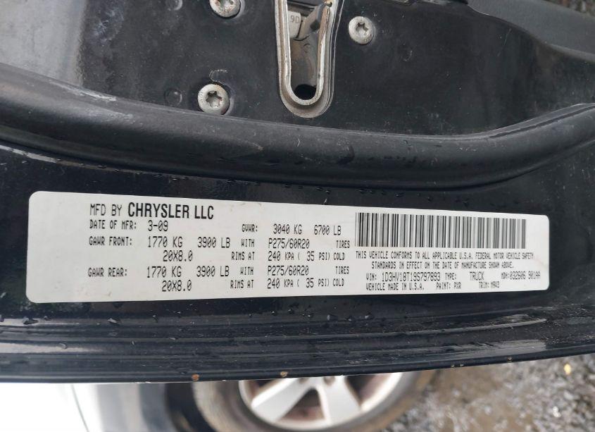 Photo 9 of 2009 Dodge Ram 1500 SLT/SPORT/TRX (VIN 1D3HV18T19S797893)