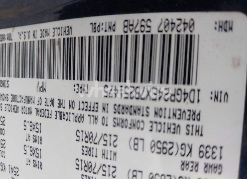 Photo 9 of 2007 Dodge Grand CARAVAN SE (VIN 1D4GP24EX7B251475)