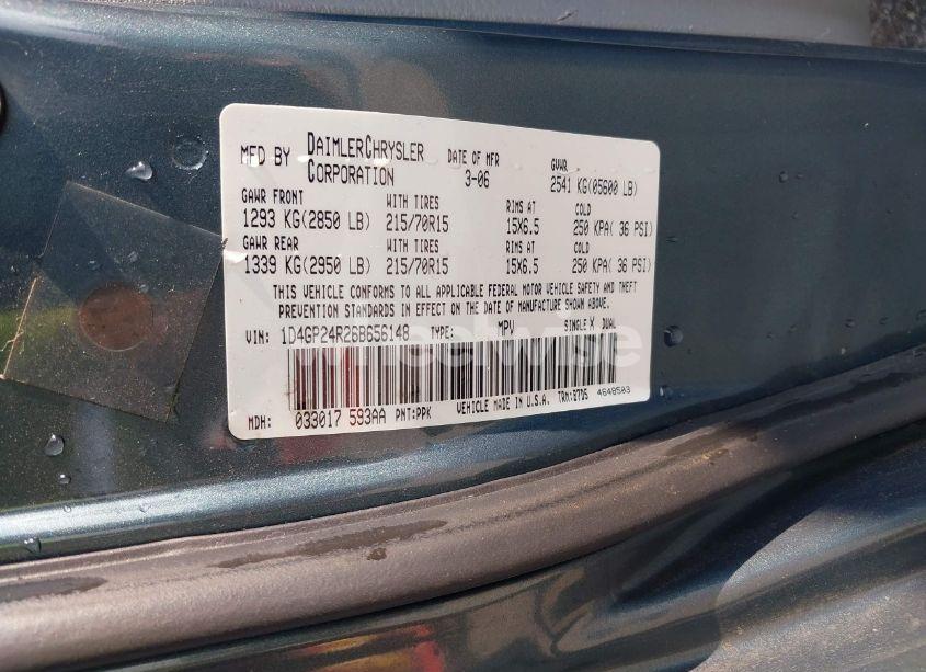 Photo 9 of 2006 Dodge Grand CARAVAN SE (VIN 1D4GP24R26B656148)