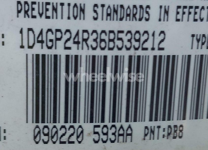 Photo 9 of 2006 Dodge Grand CARAVAN SE (VIN 1D4GP24R36B539212)