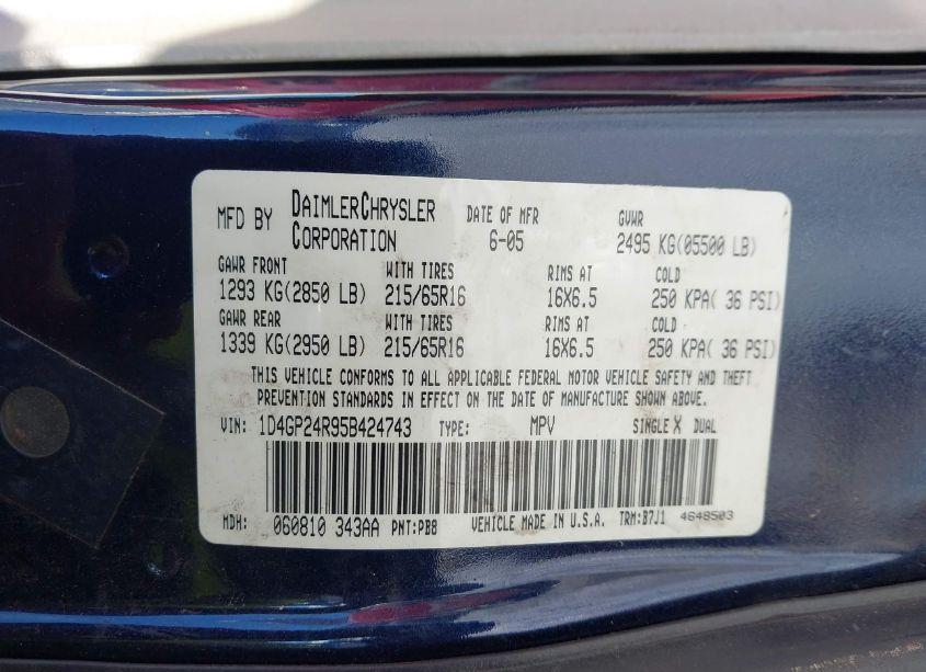 Photo 9 of 2006 Dodge Grand CARAVAN SE (VIN 1D4GP24R66B596293)