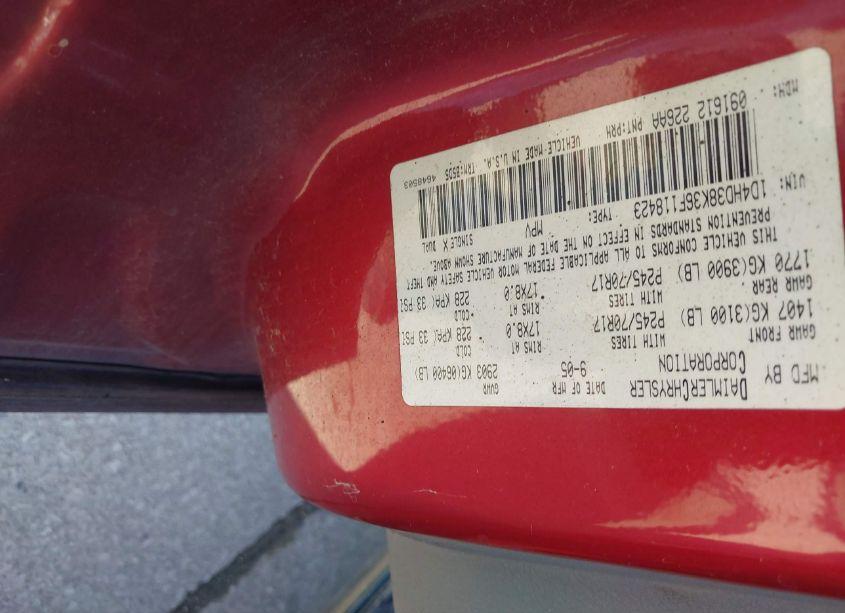 Photo 9 of 2006 Dodge Durango SXT (VIN 1D4HD38K36F118423)