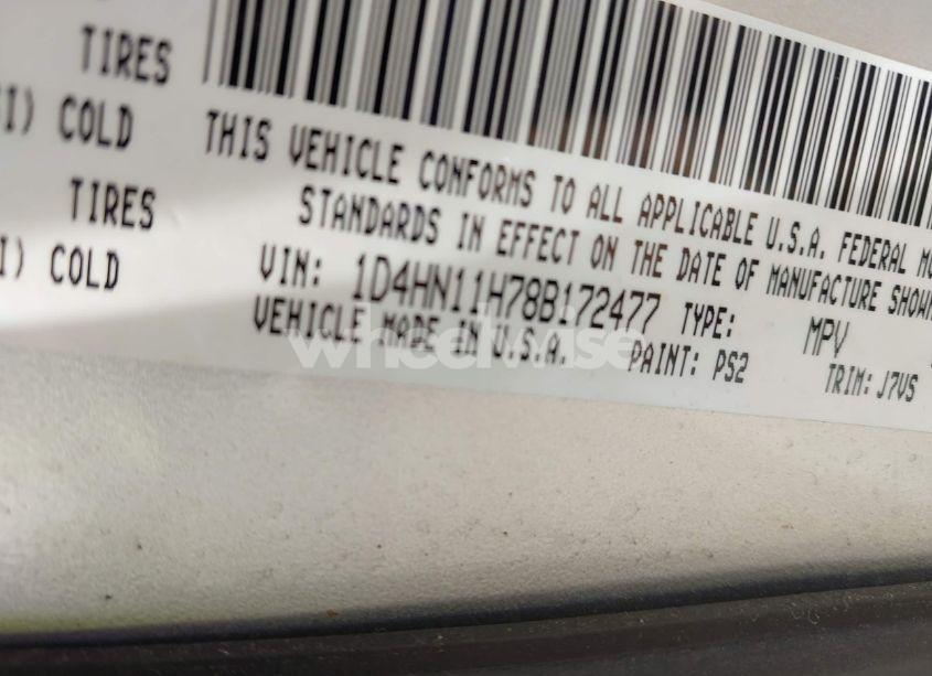 Photo 9 of 2008 Dodge Grand CARAVAN CV (VIN 1D4HN11H78B172477)