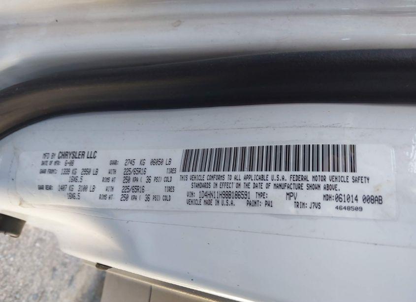 Photo 9 of 2008 Dodge Grand CARAVAN CV (VIN 1D4HN11H98B186591)