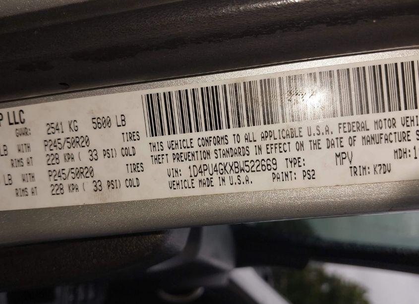 Photo 9 of 2011 Dodge Nitro HEAT (VIN 1D4PU4GKXBW522669)