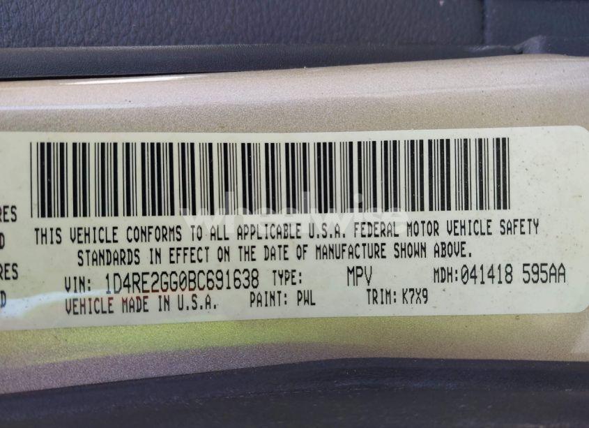 Photo 9 of 2011 Dodge Durango EXPRESS (VIN 1D4RE2GG0BC691638)