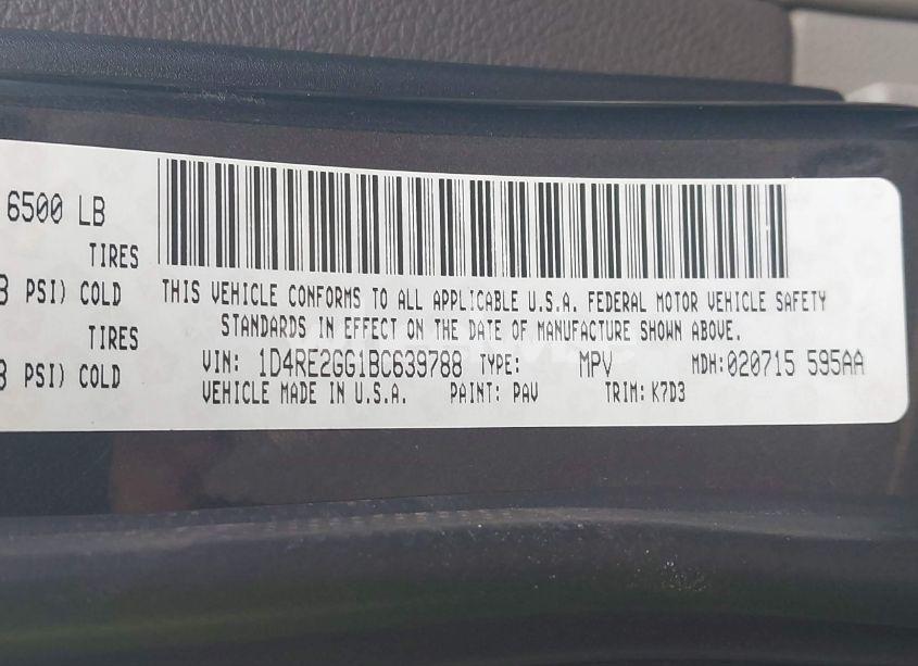 Photo 9 of 2011 Dodge Durango EXPRESS (VIN 1D4RE2GG1BC639788)