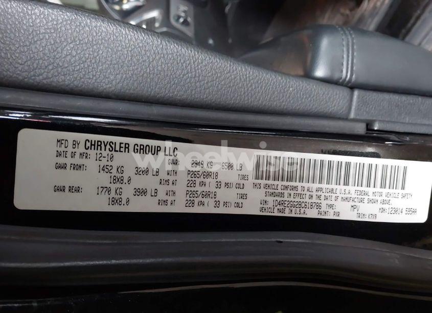 Photo 9 of 2011 Dodge Durango EXPRESS (VIN 1D4RE2GG2BC618786)