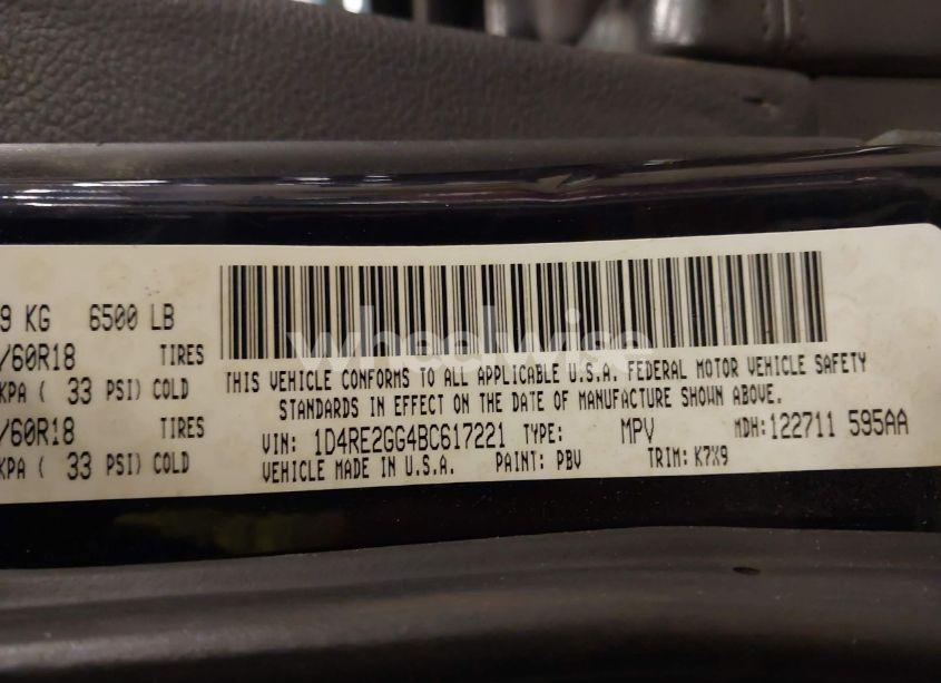 Photo 9 of 2011 Dodge Durango EXPRESS (VIN 1D4RE2GG4BC617221)