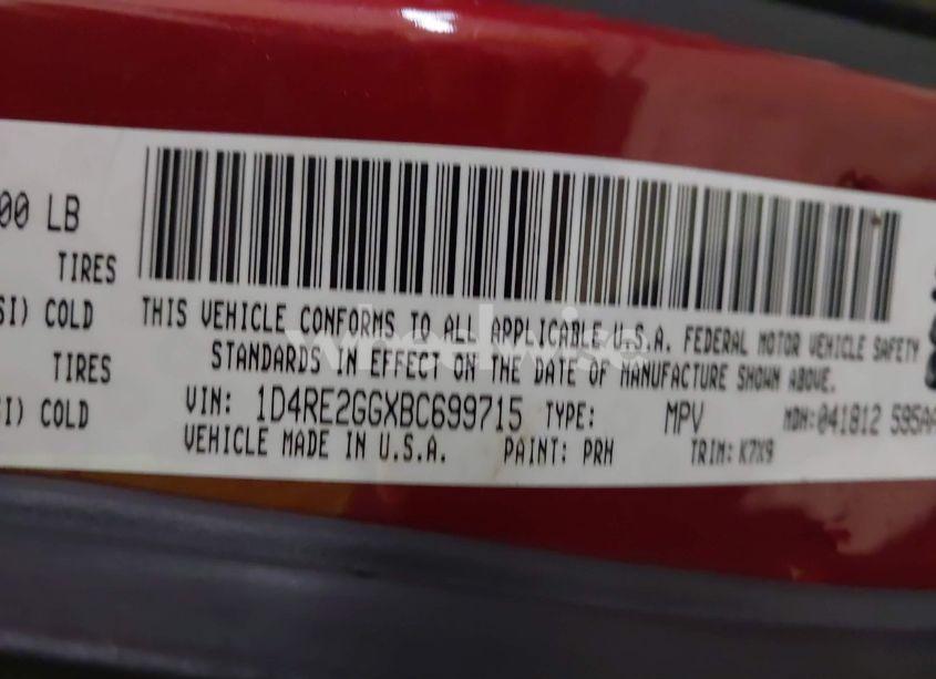 Photo 9 of 2011 Dodge Durango EXPRESS (VIN 1D4RE2GGXBC699715)