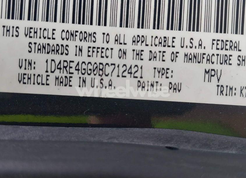 Photo 9 of 2011 Dodge Durango CREW (VIN 1D4RE4GG0BC712421)