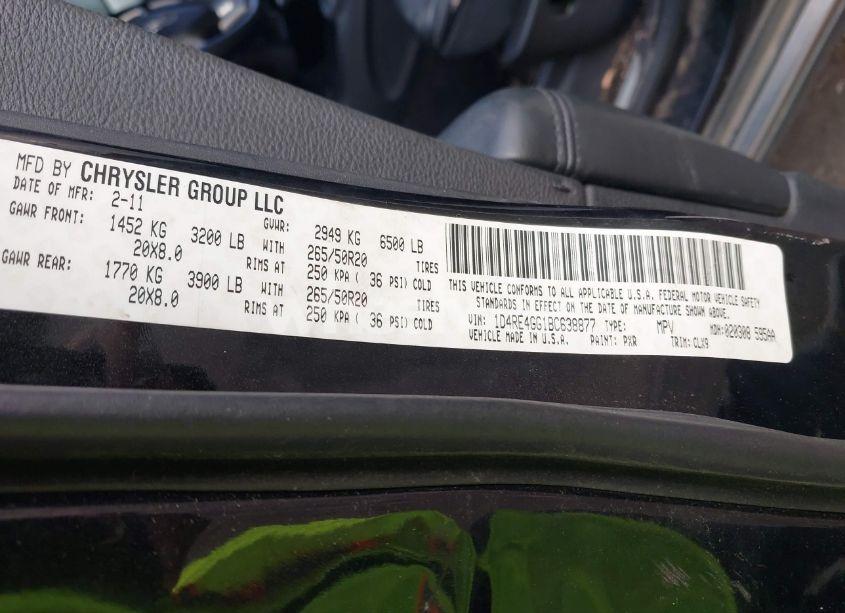 Photo 9 of 2011 Dodge Durango CREW (VIN 1D4RE4GG1BC638877)