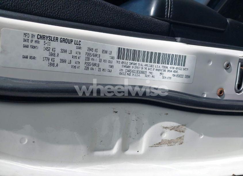 Photo 9 of 2011 Dodge Durango CREW (VIN 1D4RE4GG1BC698822)