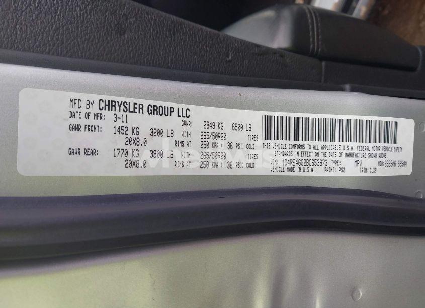 Photo 9 of 2011 Dodge Durango CREW (VIN 1D4RE4GG2BC653873)