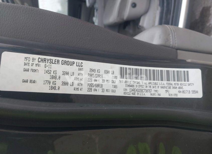 Photo 9 of 2011 Dodge Durango CREW (VIN 1D4RE4GG5BC730767)