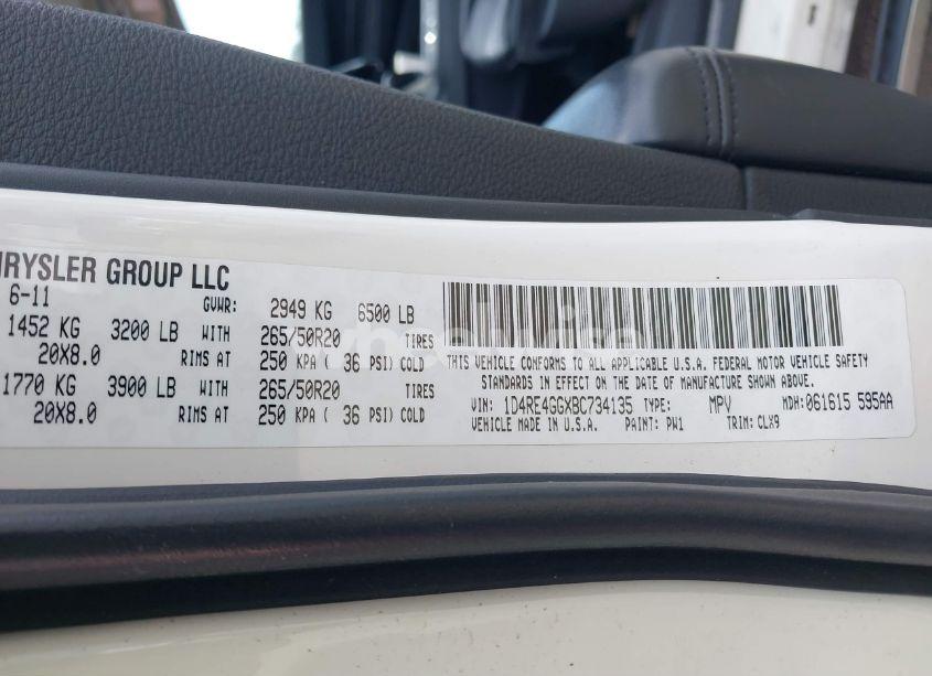 Photo 8 of 2011 Dodge Durango CREW (VIN 1D4RE4GGXBC734135)