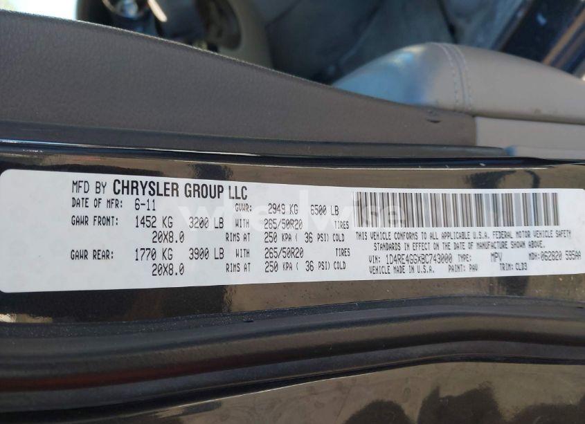 Photo 9 of 2011 Dodge Durango CREW (VIN 1D4RE4GGXBC743000)