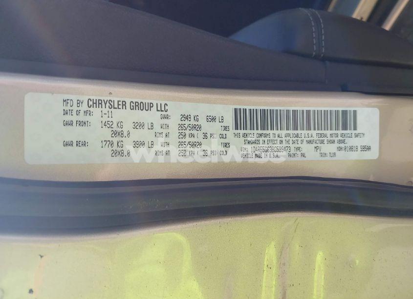 Photo 9 of 2011 Dodge Durango CITADEL (VIN 1D4RE5GG3BC599473)