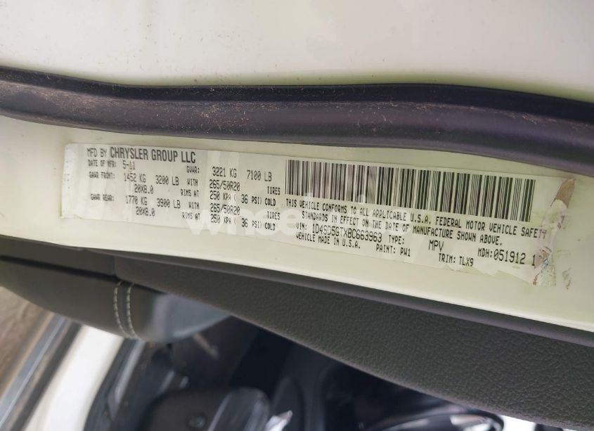 Photo 9 of 2011 Dodge Durango CITADEL (VIN 1D4SD5GTXBC663963)