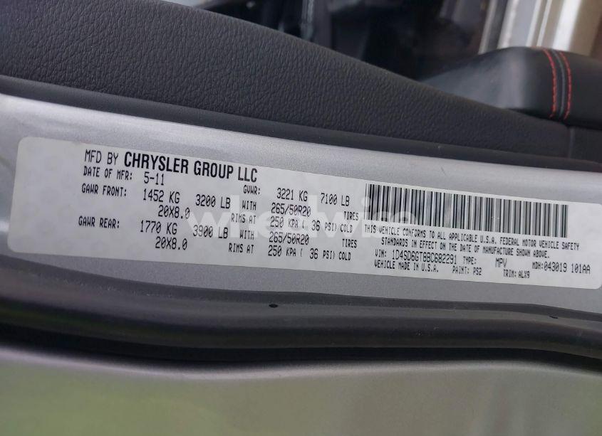 Photo 9 of 2011 Dodge Durango R/T (VIN 1D4SD6GT8BC682291)